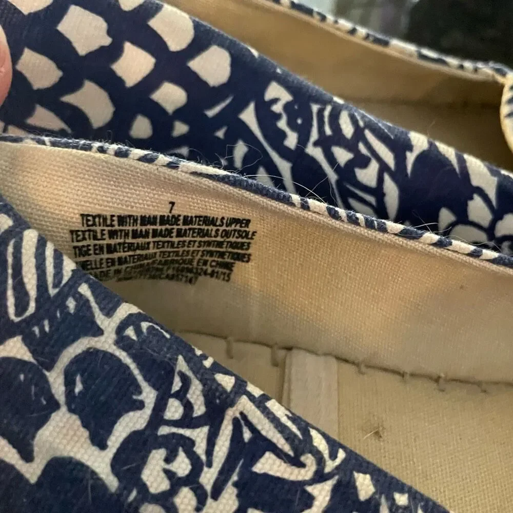 Lilly Pulitzer For Target Espadrilles Moccasin Shoes Sz 7 Fish Swim Upstream Pri